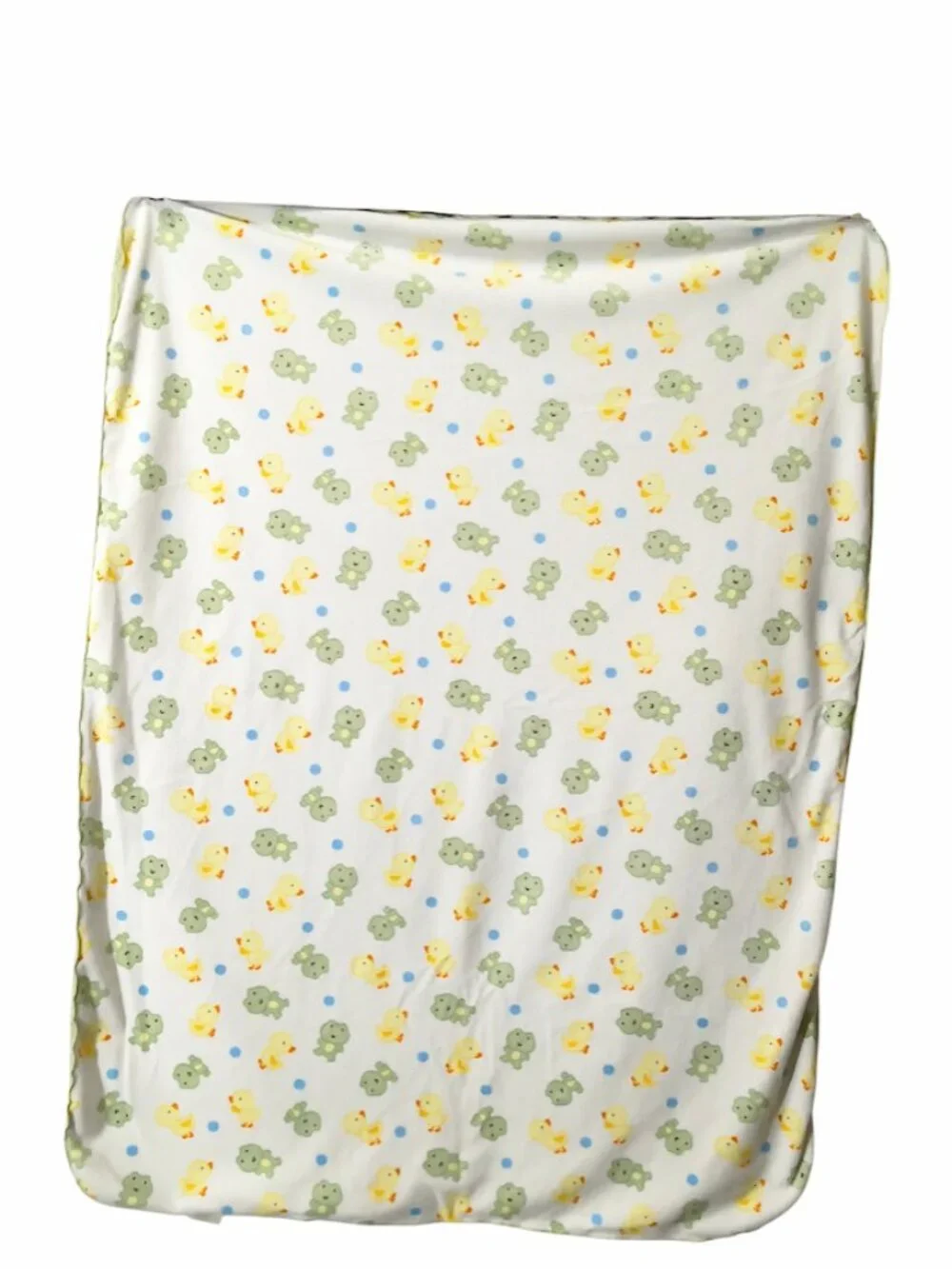 Carter's Frog Duck Polka Dot Green Sherpa Security Lovey Blanket 27